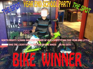 2014 Year End School Party bicycle winner