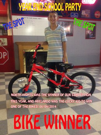 2014 School Competition bicycle winner